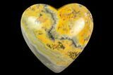 Polished Bumblebee Jasper Heart - Indonesia #121196-1